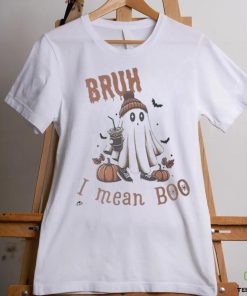 Official Halloween Bruh I Mean Boo Print Casual Shirt