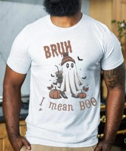 Official Halloween Bruh I Mean Boo Print Casual Shirt