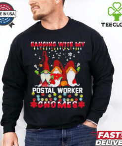 Official Hanging With My Postal Worker Gnomes Ugly Xmas Shirts