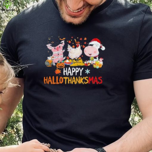 Official Happy HalloThanksMas Farm Animals hoodie, sweater, longsleeve, shirt v-neck, t-shirt