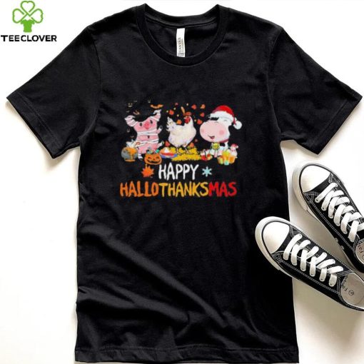 Official Happy HalloThanksMas Farm Animals hoodie, sweater, longsleeve, shirt v-neck, t-shirt