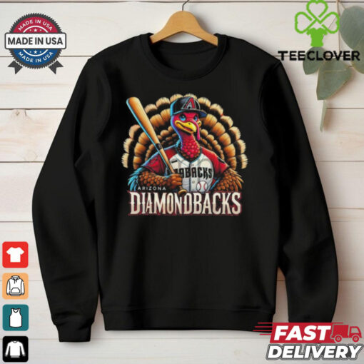 Official Happy Thanksgiving Arizona Diamondbacks Baseball Turkey 2024 Shirt