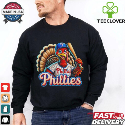 Official Happy Thanksgiving Philadelphia Phillies Baseball Turkey 2024 Shirt