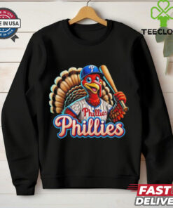Official Happy Thanksgiving Philadelphia Phillies Baseball Turkey 2024 Shirt
