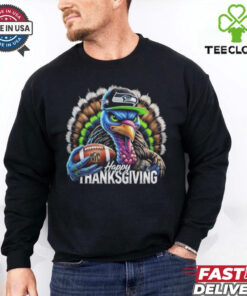 Official Happy Thanksgiving Seattle Seahawks Football Turkey 2024 Shirt