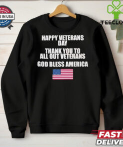 Official Happy Veterans Day Thanks All Out Veterans Godbless America Shirt