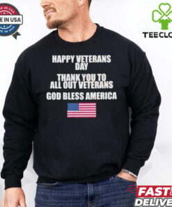 Official Happy Veterans Day Thanks All Out Veterans Godbless America Shirt