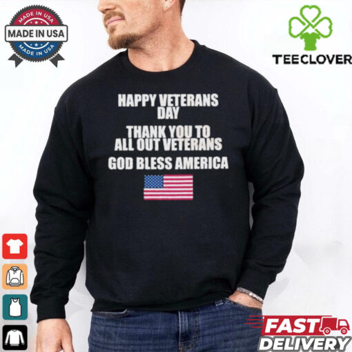Official Happy Veterans Day Thanks All Out Veterans Godbless America Shirt