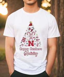 Official Happy huskers holiday the good life Christmas T shirt