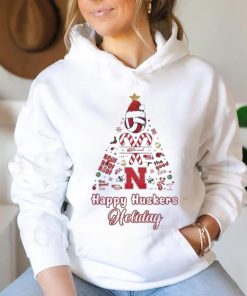 Official Happy huskers holiday the good life Christmas T shirt