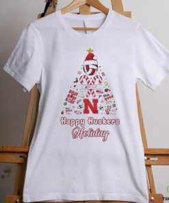 Official Happy huskers holiday the good life Christmas T shirt