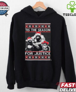 Official Harambe Peanut Fred Tis The Season For Justice Ugly Christmas T Shirt
