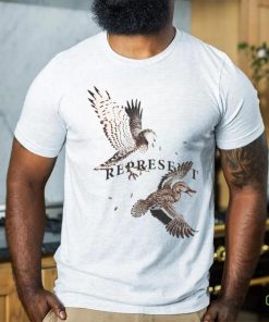 Official Harvey Nichols Store Represent Birds Of Prey Printed Tee Cream Harveynichols shirt