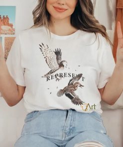 Official Harvey Nichols Store Represent Birds Of Prey Printed Tee Cream Harveynichols shirt