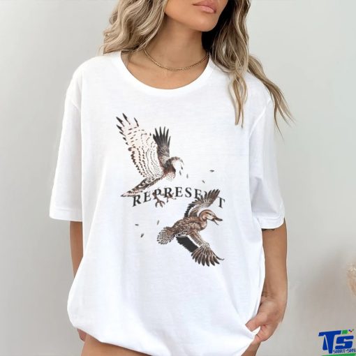 Official Harvey Nichols Store Represent Birds Of Prey Printed Tee Cream Harveynichols shirt
