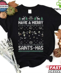Official Have A Merry New Orleans Saints Mas Ugly Christmas 2024 T Shirt