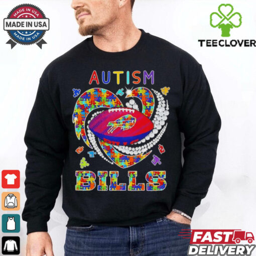 Official Heart Autism Buffalo Bills Football Colors shirt