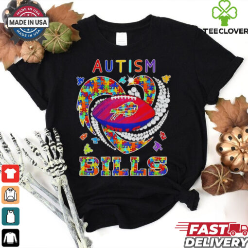 Official Heart Autism Buffalo Bills Football Colors shirt