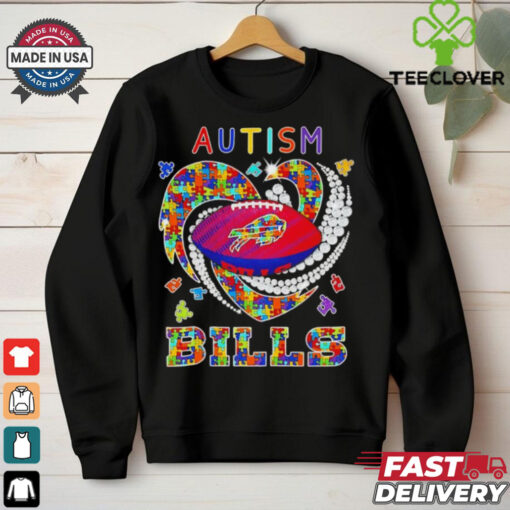 Official Heart Autism Buffalo Bills Football Colors shirt