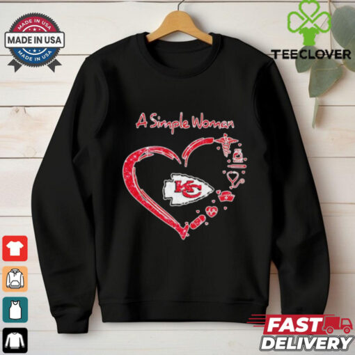 Official Heart a simple woman Kansas City Chiefs shirt