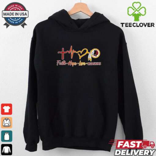 Official Heartbeat faith hope love Washington Redskins shirt