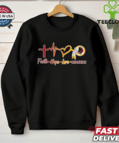 Official Heartbeat faith hope love Washington Redskins shirt