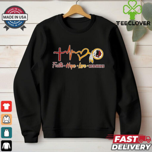 Official Heartbeat faith hope love Washington Redskins shirt