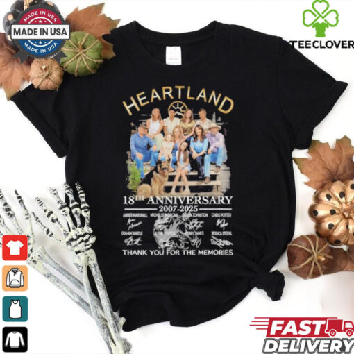 Official Heartland 18th Anniversary 2007 2025 Signature Thank You For The Memories shirt