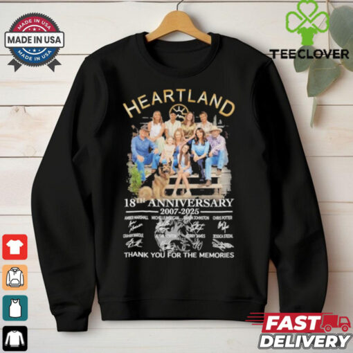 Official Heartland 18th Anniversary 2007 2025 Signature Thank You For The Memories shirt