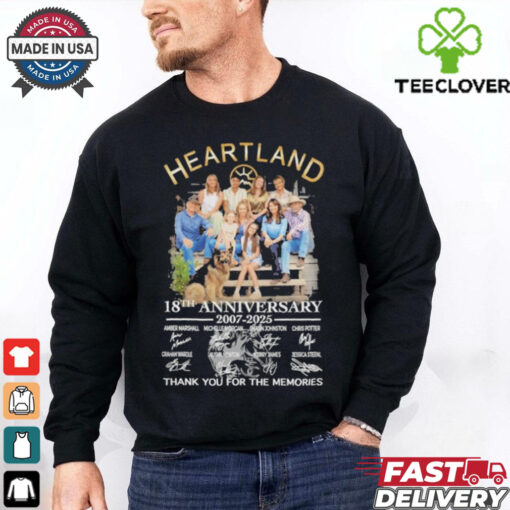 Official Heartland 18th Anniversary 2007 2025 Signature Thank You For The Memories shirt
