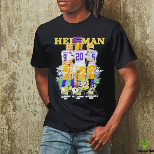 Official Heisman LSU Tigers Joe Burrow 2019 Billy Cannon 1969 Jayden Daniels 2023 T Shirt