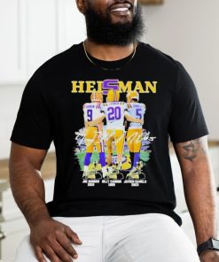 Official Heisman LSU Tigers Joe Burrow 2019 Billy Cannon 1969 Jayden Daniels 2023 T Shirt