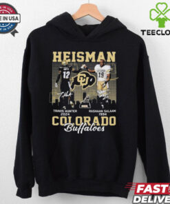 Official Heisman Travis Hunter x Rashaan Salaam Signature Colorado Buffaloes Unisex T shirts