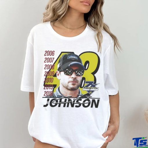 Official Hendrick Motorsports x Homefield Retro Inspired Jimmie Johnson 7 Time Champ T Shirt