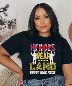 Official Heroes Wear Camo Support Armed Forces Day Uk Shirt