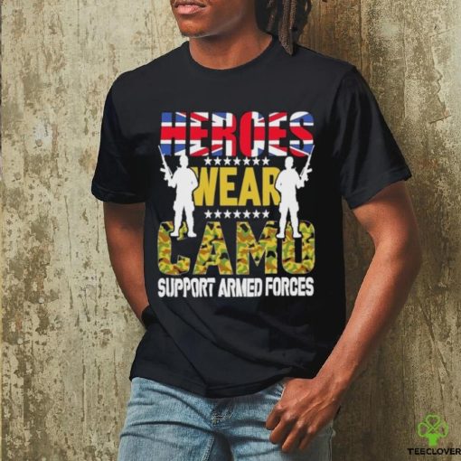 Official Heroes Wear Camo Support Armed Forces Day Uk Shirt