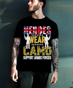 Official Heroes Wear Camo Support Armed Forces Day Uk Shirt