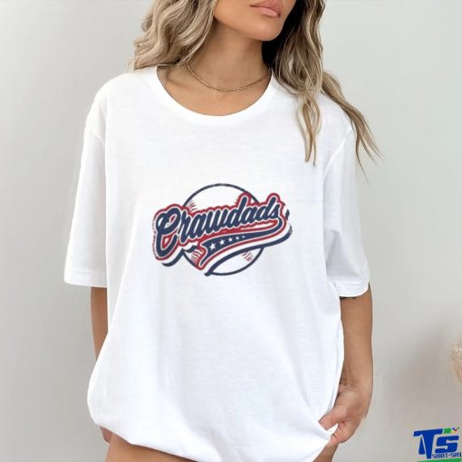Official Hickory crawdads cursive usa ivory T shirt