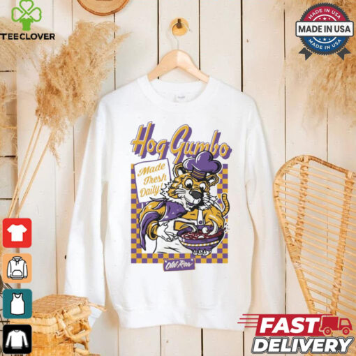 Official Hog Gumbo Made Fresh Daily LSU Tigers Vs Arkansas Razorbacks Graphic t hoodie, sweater, longsleeve, shirt v-neck, t-shirt