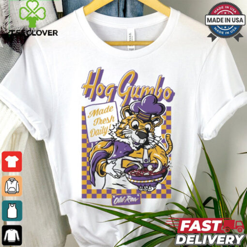 Official Hog Gumbo Made Fresh Daily LSU Tigers Vs Arkansas Razorbacks Graphic t hoodie, sweater, longsleeve, shirt v-neck, t-shirt