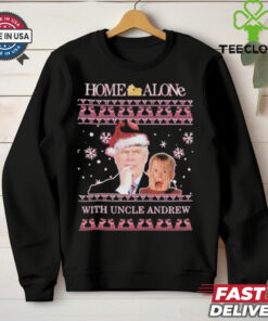 Official Home Alone With Uncle Andrew Ugly Christmas T Shirt