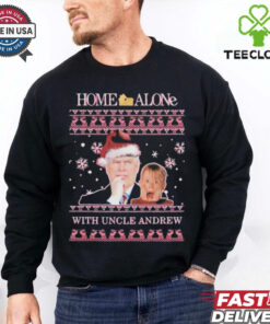 Official Home Alone With Uncle Andrew Ugly Christmas T Shirt