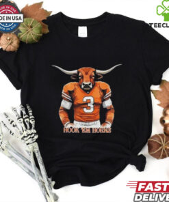 Official Hook 'Em Horns Texas Longhorns Mascot Shirt college football fan design with iconic mascot and team slogan