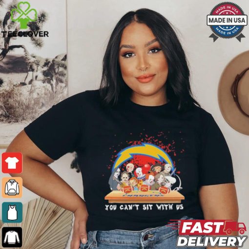 Official Horror Characters Movie Team You Can’t Sit With Us Los Angeles Chargers Halloween Shirt