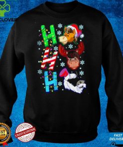 Official Horse Riding Ho Ho Ho Christmas Santa Xmas Horses T Shirt