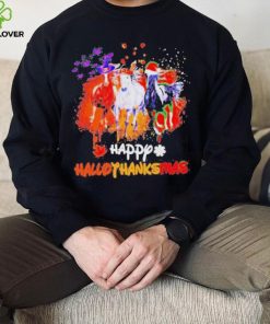 Official Horses happy hallothanksmas halloween thanksgiving Christmas T shirt
