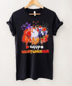 Official Horses happy hallothanksmas halloween thanksgiving Christmas T shirt
