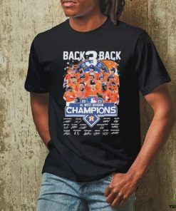 Official Houston Astros Back 3 Back 2023 Al West Division Champions Signatures Shirt