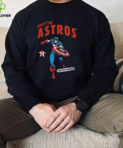 Official Houston Astros Youth Team Captain America Marvel T Shirt