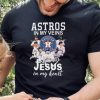 Official Houston Astros team in my veins Jesus in my heart signatures hoodie, sweater, longsleeve, shirt v-neck, t-shirt